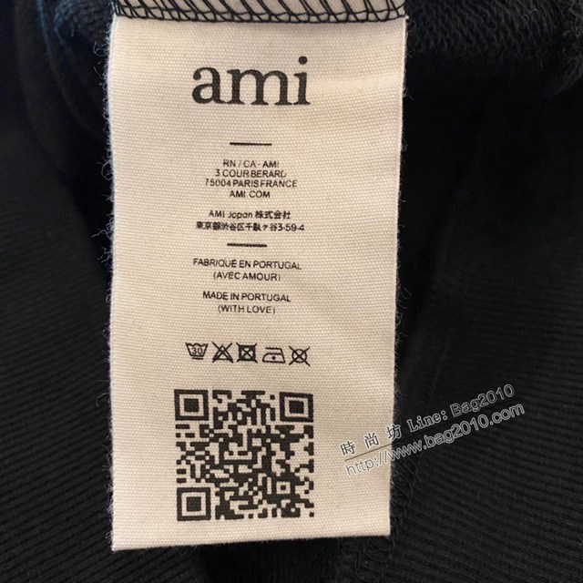 Ami專櫃2023FW新款愛心刺繡插肩連帽衛衣 男女同款 tzy3193